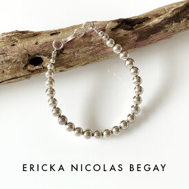 ERICKA NICOLAS BEGAY エリッカ ニコラス ビゲイ【6mm/18cm】Shiny navajo pearl bracelet シャイニー ナバホパール ブレスレット シルバー ナバホ族 インディアンジュエリー レディース フレッドハーヴィースタイル だけ