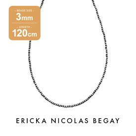 ERICKA NICOLAS BEGAY エリッカ ニコラス ビゲイ 3mm/120cm Oxidized navajo pearl necklace オキシダイズド ナバホパール ネックレス 燻加工 シルバー ロング チェーン インディアンジュエリー フレッドハーヴィースタイル