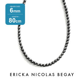 ERICKA NICOLAS BEGAY エリッカ ニコラス ビゲイ 6mm/80cm Oxidized navajo pearl necklace オキシダイズド ナバホパール ネックレス 燻加工 シルバー ロング チェーン インディアンジュエリー フレッドハーヴィースタイル