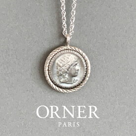ORNER オルネー Antic Grey Cameo Silver Necklace 49cm アンティーク グレー カメオ シルバー ネックレス レディース
