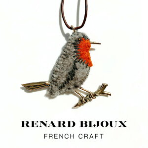 Renard Bijoux ���i�[�h �r�W���[ �t�����`�N���t�g Robin Bird ���r�� �o�[�h �l�b�N���X �t�����X��