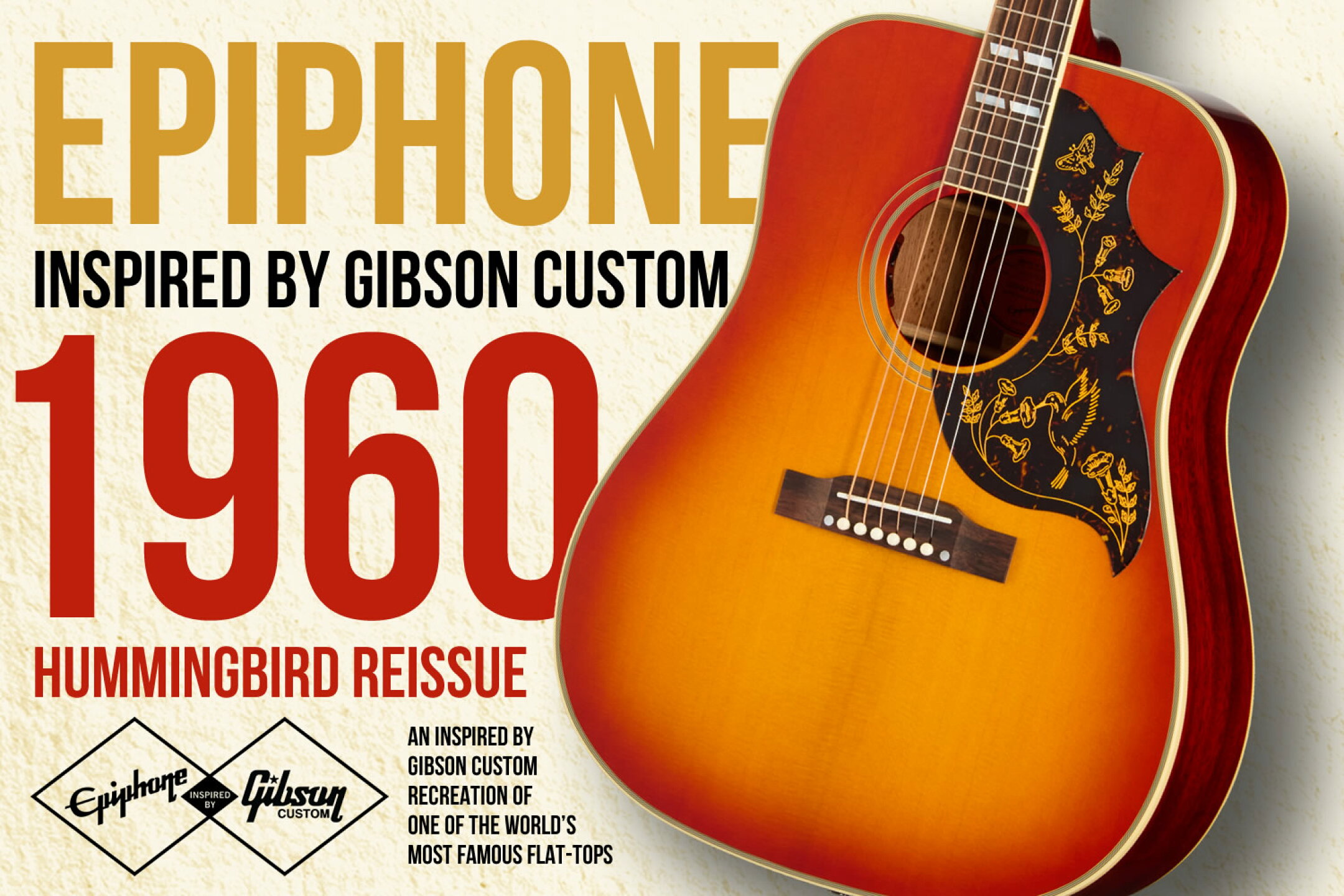 Epiphone Inspired by Gibson Custom 1960 Hummingbird Reissue
