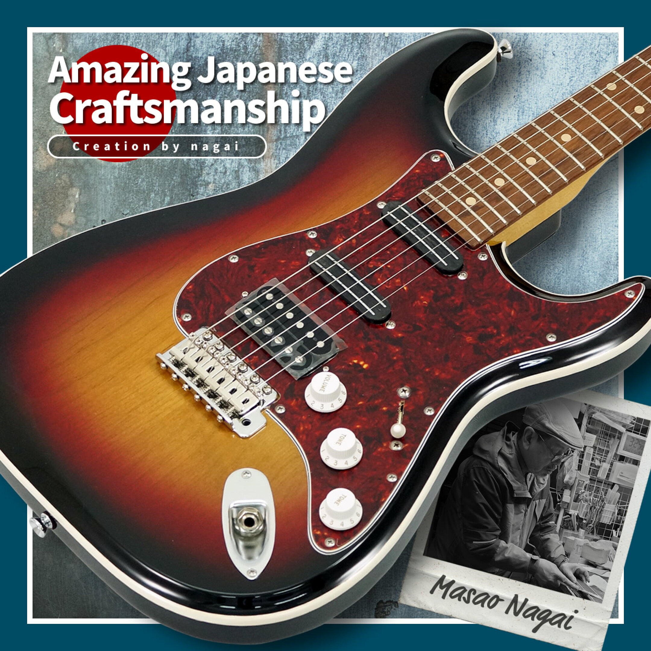 Creation by Nagai ST-ALD-MR/GC/BD German Curve w/Binding (3TS) 【 クリエイション バイ ナガイ ギタービルダー 永井 正男 ジャーマンカーブ バインディング エレキギター 】