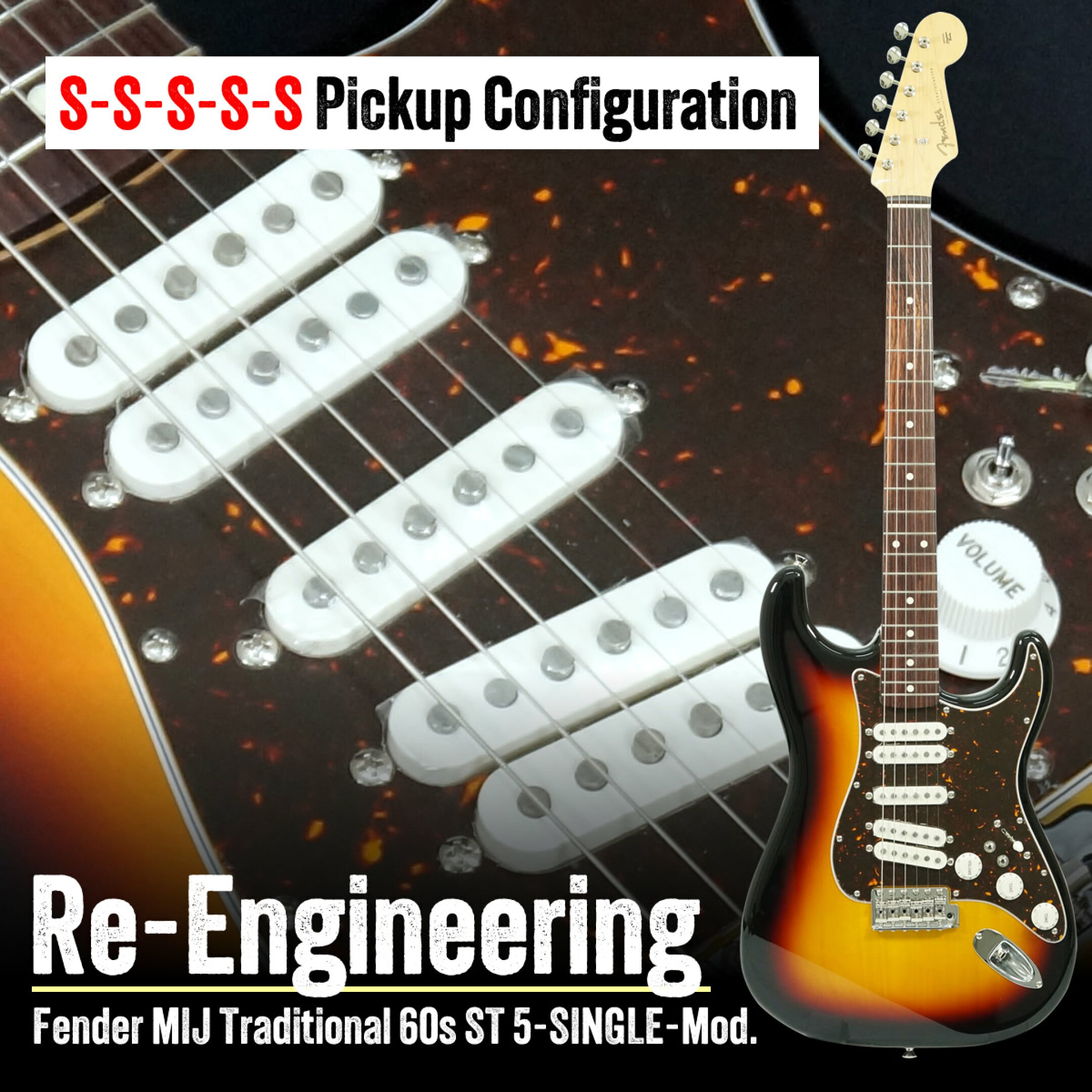 Fender MIJ Traditional 60s ST 5-SINGLE-Mod. (3TS) [USED]