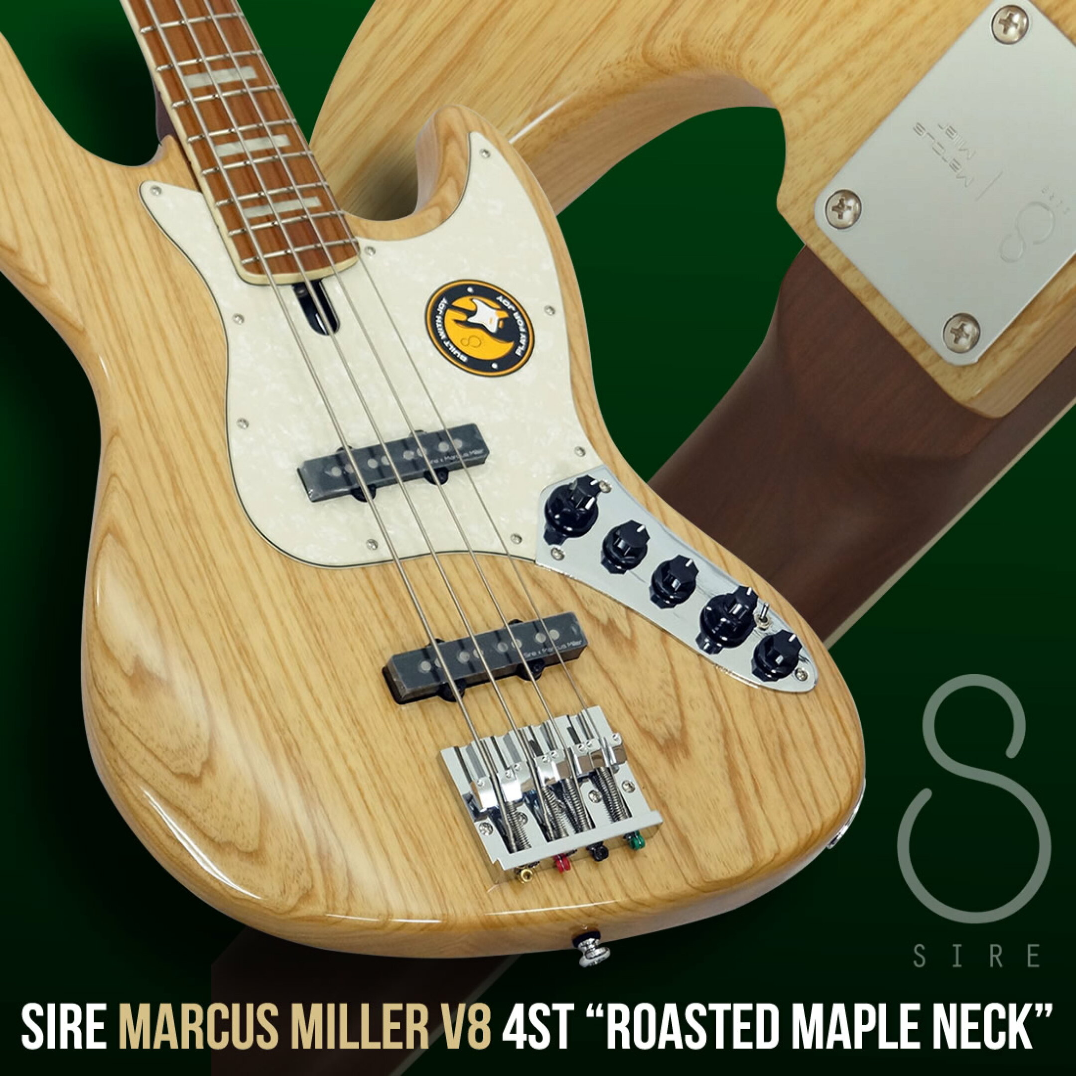 Sire Marcus Miller V8 4-String (Natural) [スワンプ・アッシュ・ボディ＆ローステッドメイプル・ネック採用アクティヴ回路JBスタイル] 【決算セール】 【 サイアー 4弦 エレキベース 】
