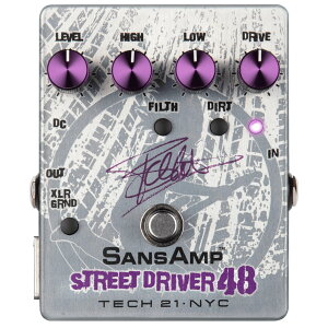 TECH21 SansAmp FB48 Frank Bello Signature�y �e�b�N21 �T���Y�A���v �t�����N �x�� ( Anthrax / �A���X���b�N�X ) �V�O�l�C�`���[ �x�[�X�p �G�t�F�N�^�[ �y�_�� �z