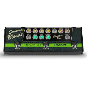 TECH21 SansAmp Character Plus Series Screaming Blonde [Fender + Tube Screamer-style]�y �e�b�N21 �T���Y�A���v �L�����N�^�[ �v���X �V���[�Y �t�F���_�[ �{ �`���[�u�X�N���[�}�[ �X�^�C�����Č� �y�_�� �z