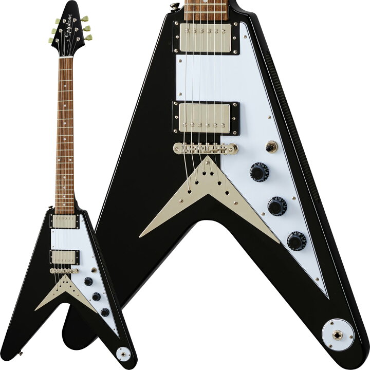 楽天市場】Epiphone Flying V (Ebony)【 エピフォン FV フライングV 