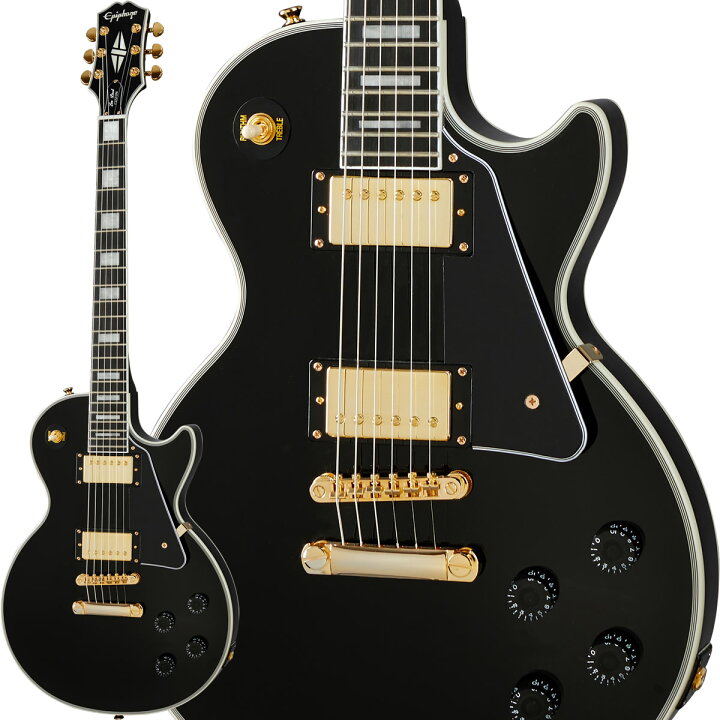 楽天市場】Epiphone Inspired by Gibson Les Paul Custom (Ebony 