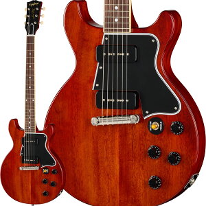 Epiphone Inspired by Gibson Custom 1960 Les Paul Special Double Cut Reissue (Cherry Red) �y �G�s�t�H�� �C���X�p�C�A�h �o�C �M�u�\�� �J�X�^���V���b�v ���X�|�[�� �X�y�V���� �_�u���J�b�g ���C�V���[ �`�F���[ 