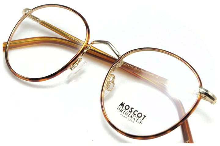 楽天市場】MOSCOT モスコット ZEV ゼブ メガネ サイズ 46 Blonde/Gold  