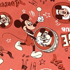 ディズニー100周年 ミッキーマウスクラブ オックス生地■10cm単位で販売(数量3個以上から)■
