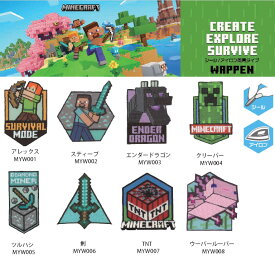 MINECRAFT(マインクラフト）ワッペン【シール/アイロン接着 両用タイプ/正規品 】