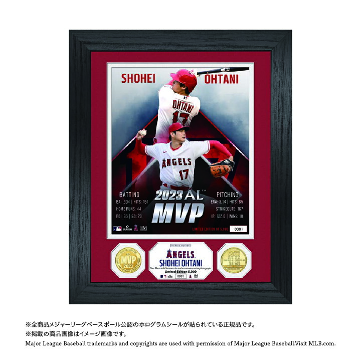 楽天市場】エンゼルス 大谷翔平選手 2023 AL MVP受賞記念 ダブルコイン 