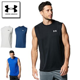 アンダーアーマー Tシャツ タンクトップ ノースリーブ スリーブレス メンズ ヒートギア（夏用） UNDER ARMOUR テックTシャツ ノースリーブ〔1367452〕