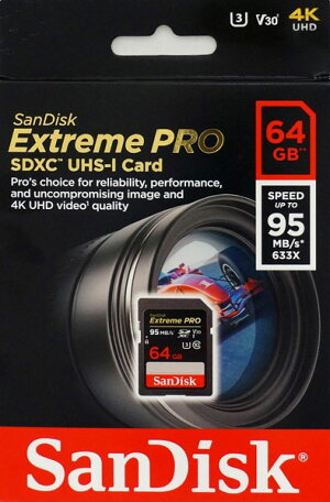 送料無料SDカードExtremeProUHS-IU3SDXCカード64GBclass10SanDiskサンディスク超高速95MB/sパッケージ品02P27May16