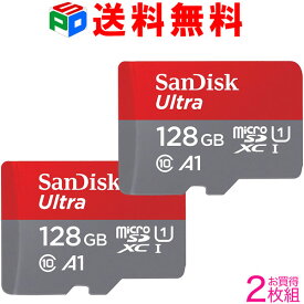 お買得2枚組 microSDXC microSDXCカード 128GB サンディスク UHS-I R:140MB/s U1 FULL HD アプリ最適化 Rated A1対応 Nintendo Switch動作確認済 海外パッケージ 送料無料 SDSQUAB-128G-GN6MN