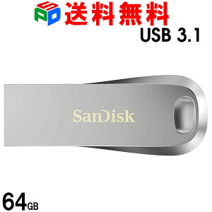 USB 64GB USB3.1 Gen1 SanDisk TfBXN Ultra Luxe SfUC R:150MB/s SDCZ74-064G-G46 COpbP[W 