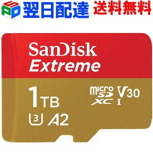 microSDXC 1TB SanDisk TfBXNyzBzUHS-I U3 V30 4K A2Ή Class10 R:190MB/s W:130MB/s COpbP[W SDSQXAV-1T00-GN6MN