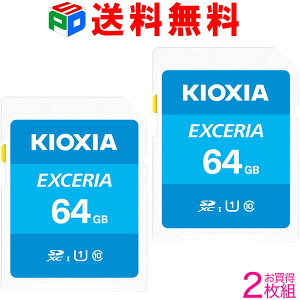 2g SDXCJ[h 64GB SDJ[h { KIOXIA EXCERIA Class10 UHS-I U1 R:100MB/s COpbP[W  LNEX1L064GC4
