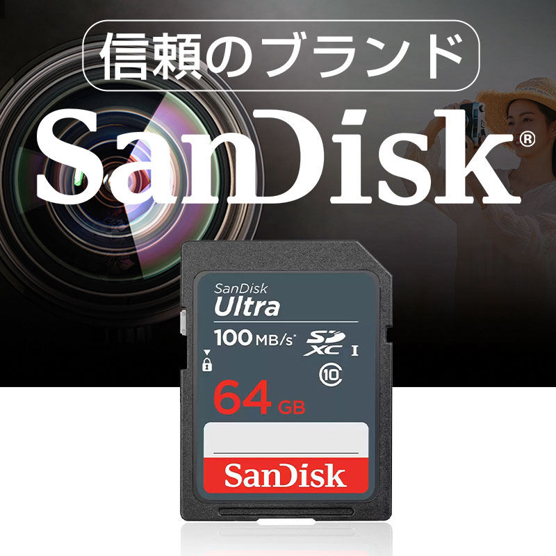 再再販SDXC カード 64GB SanDisk class10 SASD64G-UNR サンディスク SDカード S UHS-I Ultra  100MB SDSDUNR-064G-GN3IN TV・オーディオ・カメラ
