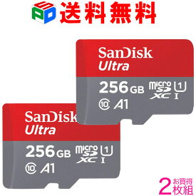 期間限定ポイント2倍！お買い得2枚組 microSDXC 256GB マイクロSDカード サンディスク Ultra R:150MB/s UHS-I 超高速U1 A1対応 Nintendo Switch動作確認済 海外パッケージ 送料無料 SDSQUAC-256G-GN6MN
