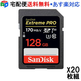 SDXC カード 128GB SDカード SanDisk サンディスク Extreme Pro 超高速170MB/s class10 UHS-I U3 V30 4K Ultra HD対応 SDSDXXY-128G-GN4IN 宅配便送料無料 あす楽対応