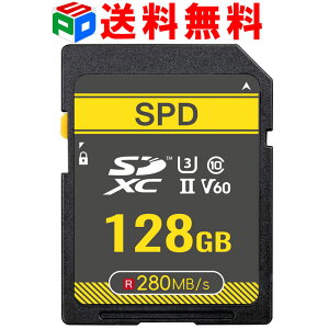 4K^ SDJ[h SDXC J[h 128GB SPD R:280MB/s W:105MB/s Class10 UHS-II U3 V60 5Nۏ  SD-128GU2V60