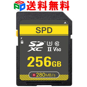 4K^ SDJ[h SDXC J[h 256GB SPD R:280MB/s W:195MB/s Class10 UHS-II U3 V60 5Nۏ  SD-256GU2V60