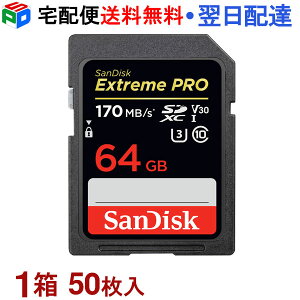 1i50j!SanDisk SDJ[h SDXCJ[h 64G TfBXN Extreme Pro 170MB/s class10 UHS-I U3 V30 4K Ultra HDΉ z֑ SDSDXXY-064G-GN4IN