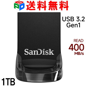 USB 1TB SanDisk TfBXN Ultra Fit USB 3.2 Gen1 R:400MB/s ^݌v ubN pbP[Wi  SDCZ430-1T00-G46