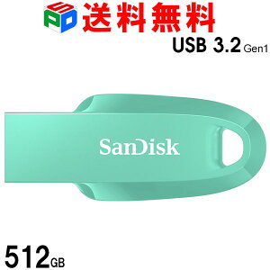 USB 512GB USB3.2 Gen1 SanDisk Ultra Curve R:100MB/s Vv LbvX ubN COpbP[W  SDCZ550-512G