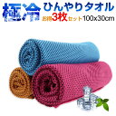 【7月25日より順次出荷】お買得3枚セット クールタオル 冷感タオル 省エネ対策 熱中症対策に ひんやりタオル 夏 クールコアタオル スーパークールタオル　クールスカーフ アウトドア スポーツ ジョギング【翌日配達送料無料】　夏対策