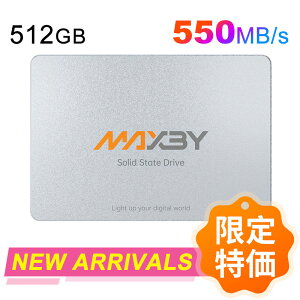 �y���������}���\������IP2�{�zMAXBY SSD 512GB 3D TLC NAND ���ϋv R:550MB/s W:500MB/s �����^ 2.5�C���` 7mm SATAIII 6Gb/s ���S�E�y�ʂȃA���~��➑� �D�ꂽ���M�� �G���[�����@�\ �ȓd�� ���K�̔��㗝�X�i 