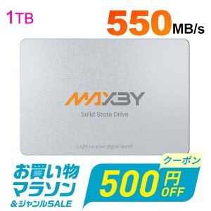 �y���������}���\������I500�~OFF�{P5�{�zMAXBY SSD 512GB 3D TLC NAND ���ϋv R:550MB/s W:500MB/s �����^ 2.5�C���` 7mm SATAIII 6Gb/s ���S�E�y�ʂȃA���~��➑� �D�ꂽ���M�� �G���[�����@�\ �ȓd�� ���K�̔�