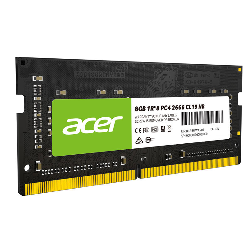 公式ショップ AcerノートPC用メモリ PC4-21300(DDR4-2666) 8GB DRAM 正規販売代理店品 SODIMM DDR4  SD100-8GB-2666-1R8 増設メモリ