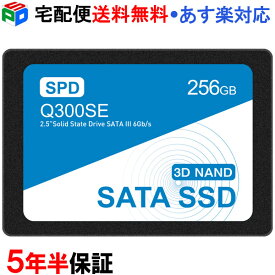 SPD SSD 256GB 【5年半保証】内蔵 2.5インチ 7mm SATAIII 6Gb/s 520MB/s 3D NAND採用 デスクトップパソコン ノートパソコン PS4検証済み エラー訂正機能 宅配便送料無料 あす楽対応 Q300SE-256GS3D