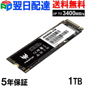 Acer Predator 1TB M.2 2280 PCIe Gen3x4 NVMe SSD R: 3400MB/s W: 3000MB/s 3D NAND TLC DRAMキャッシュ搭載 GM3500【5年保証・翌日配達送料無料】