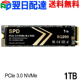 SPD製SSD 1TB M.2 2280 PCIe 3.0 NVMe R: 3300MB/s W: 2400MB/s 3D NAND SQ200NV4-001TB【3年保証・翌日配達送料無料】
