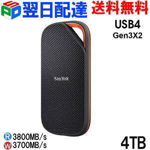|[^uSSD 4TB OtSSD SanDisk TfBXNSSD USB4 Gen 3x2 R:3800MB/s W:3700MB/s COpbP[W 5Nۏ z֑ SDSSDE82-4T00-G25