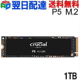 ポイント10倍 Crucial SSD P5シリーズ M.2 1TB【5年保証・翌日配達送料無料】 PCIe3.0x4 NVMe 読み取り3,400 MB/s 書き込み3,000 MB/s CT1000P5SSD8 海外パッケージ