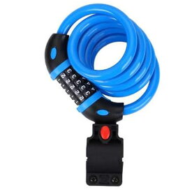 自転車用ワイヤーロック セキュリティワイヤー 5桁 ダイヤル式 ブラケット付 ケーブルロック 盗難防止【翌日配達送料無料】防災防犯 秋冬特集