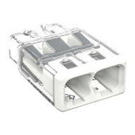 ワゴジャパン 配線器具 差込み透明コネクター ホワイト 接続線数2本 1箱(120個入り) WGZ-2