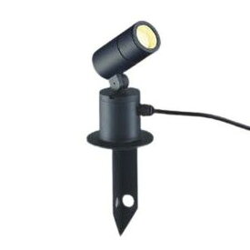コイズミ照明 エクステリア LEDスポットライト スパイク 防雨型 60W相当 散光 電球色 サテンブラック:AU54117 サテンシルバー:AU54118