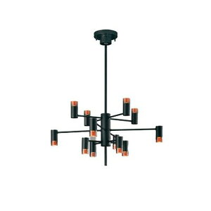 オーデリック LEDシャンデリア 〜14畳 調光 簡易取付A マットブラック 電球色:OC257194R