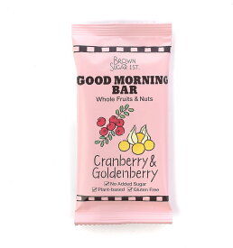 ＜New＞甘酸っぱい人気の味GOOD MORNING BAR (Cranberry&Goldenberry) 砂糖不使用・動物性原料不使用・グルテンフリー