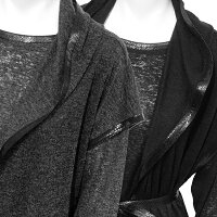 SPECCHIOスペッチオ2セットフード付きロングベスト長袖カットソーアンサンブルML【楽ギフ_包装】