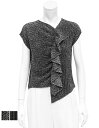 【2点購入3000円OFF 7/18 23:59まで】スペッチオ ブラウス 半袖 レディース 大人 アシンメトリー フリル 半袖 シャツ 体型カバー 春 夏 秋 S/M/L/LL/3L/4L 3-31号【SPECCHIO 公式店】シャトルプリーツ フォーマル オフィス カジュアル おしゃれ きれいめ