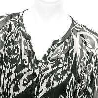 【SPECCHIO公式店】スペッチオダマスク柄プリントシフォンフロントボタンロングワンピース