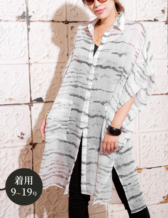 楽天市場】シャツワンピース チュニック M/L/LL/3L/4L 9-19号 体型 